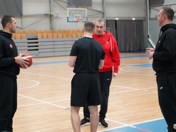 Тренування напередодні ігр з Таллінн Калев і КалевКрамо (Естонія)
