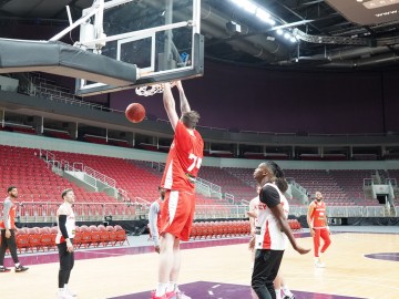 Тренування Прометея напередодні гри з БК Ховентут. EuroCup