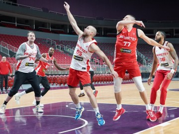 Тренування "Прометея" напередодні гри з БК "Бург". EuroCup