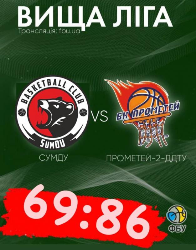 СумДУ - "Прометей-2-ДДТУ" - 69:86