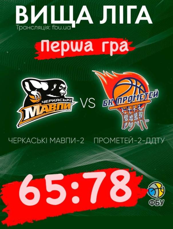 БК "Черкаські Мавпи-2" - БК "Прометей-2-ДДТУ"